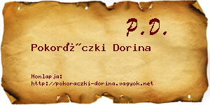 Pokoráczki Dorina névjegykártya